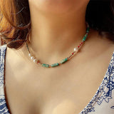 Bohemia Beaded Choker Pearl Necklace for Women