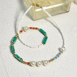 Bohemia Beaded Choker Pearl Necklace for Women