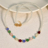 Bohemia Beaded Choker Pearl Necklace for Women