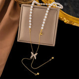 316L Stainless Steel Zircon Butterfly Pendant Necklace