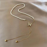 316L Stainless Steel Zircon Butterfly Pendant Necklace