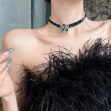 Pearl Flower Crystal Necklaces for Women