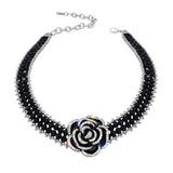 Pearl Flower Crystal Necklaces for Women