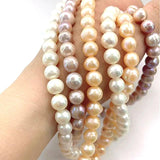 Baroque Pearl Necklace Vintage Freshwater Pearl Choker with Screw Buckle