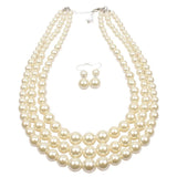 Multi-Layer Pearl Bead Chain Necklace for Women Wedding