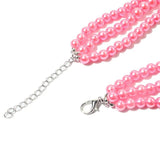 Multi-Layer Pearl Bead Chain Necklace for Women Wedding