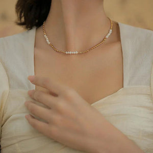 Freshwater Pearl Necklace Women's Collarbone Chain Summer Jewelry
