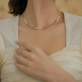 Freshwater Pearl Necklace Women's Collarbone Chain Summer Jewelry