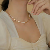 Freshwater Pearl Necklace Women's Collarbone Chain Summer Jewelry