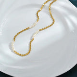 Freshwater Pearl Necklace Women's Collarbone Chain Summer Jewelry