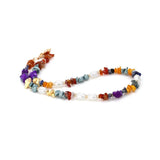 Mixed Colors Natural Stone Pearl Necklace for Women