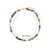Mixed Colors Natural Stone Pearl Necklace for Women