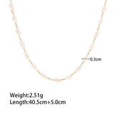 Vintage Pearl Beaded Chain Necklace Romantic Jewelry