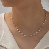 Vintage Pearl Beaded Chain Necklace Romantic Jewelry