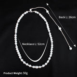 Simulated Pearl Backdrop Necklaces Back Chain Jewelry For Women