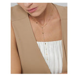 Stainless Steel Bead Pendant Necklace Minimalist Metal Collar Jewelry