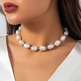 Vintage Pearl Bead Choker Necklace for Women