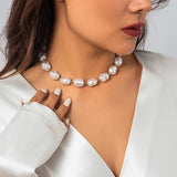 Vintage Pearl Bead Choker Necklace for Women