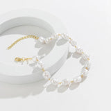 Vintage Pearl Bead Choker Necklace for Women