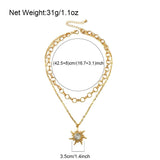 Crystal Sun Pendant Choker Necklace for Women