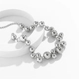 Vintage Acrylic Pearls Bead Necklace Clavicle Chain Women's Pendant Necklace