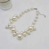 Vintage Acrylic Pearls Bead Necklace Clavicle Chain Women's Pendant Necklace