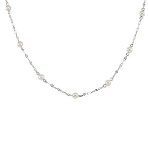 Sparkling Pearl Clavicle Chain Necklace Party Jewelry Women Couples