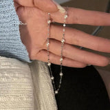 Sparkling Pearl Clavicle Chain Necklace Party Jewelry Women Couples