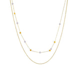 316 Stainless Steel Freshwater Pearl Square Necklace For Women