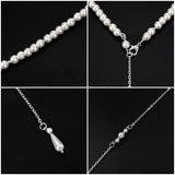 Pearl Pendant Necklace Tassel Back Chain Jewelry