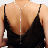 Pearl Pendant Necklace Tassel Back Chain Jewelry