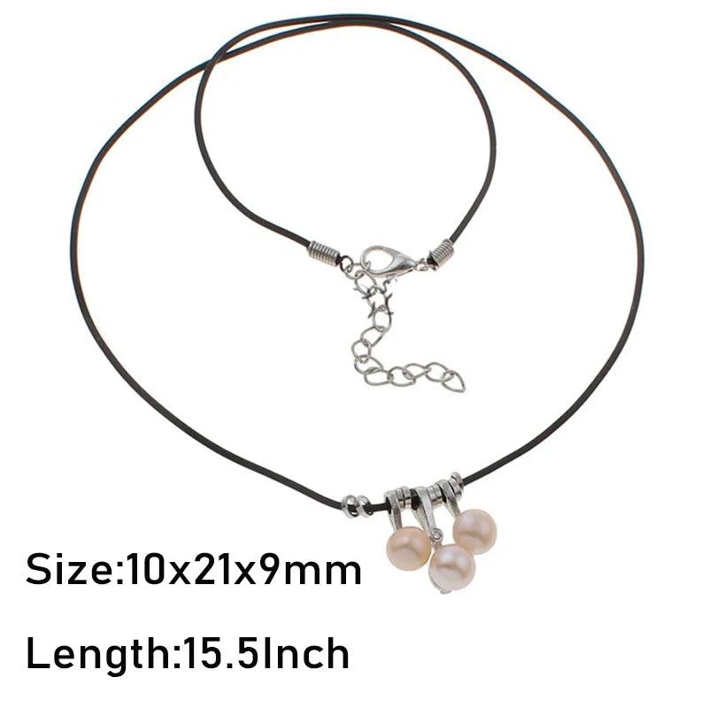Natural Cultured Pearl Jewelry Set, Seed Beads Bracelet & Necklace