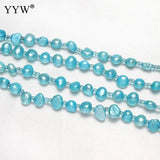 Natural Cultured Pearl Jewelry Set, Seed Beads Bracelet & Necklace