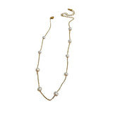 14k Real Plated Pearl Pendant Necklace for Women