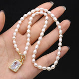 Baroque Freshwater Pearl Necklace Pendant Women Charm Jewelry Wedding Gift