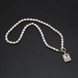 Baroque Freshwater Pearl Necklace Pendant Women Charm Jewelry Wedding Gift