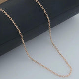 2mm 585 Rose Link Oval Round Necklace Chains