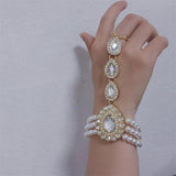 Baroque Pearl Multi-layer Necklace & Zircon Bracelet Set