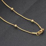 Stainless Steel Ball Chain Necklace Women Beaded Collar Choker Jewelry