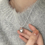 Mewanry Silver Pearl Pendant Necklace for Women Sweet Sweater Chain