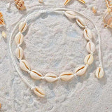 Bohemia Natural Seashell Necklace Bracelet Set, Summer Jewelry Gift