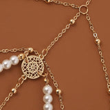 Pearls Thigh Chain Multi-layer Leg Chain for Women Ladies Pendant