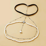 Pearls Thigh Chain Multi-layer Leg Chain for Women Ladies Pendant