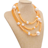 Layered Necklace Women Mesh Pearl Boho Gothic Jewelry