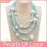 Layered Necklace Women Mesh Pearl Boho Gothic Jewelry