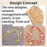 Layered Necklace Women Mesh Pearl Boho Gothic Jewelry