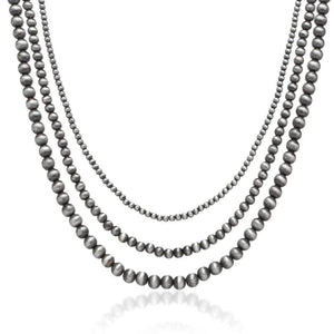 Vintage Navajo Pearl Layered Grey-Pearl Necklace