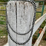 Vintage Navajo Pearl Layered Grey-Pearl Necklace