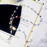 Rhinestone Tassel Pendant Necklace for Women Jewelry Gift