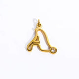 Minimalist A-Z Initial Letter Pearl Necklace Stainless Steel Choker Women
